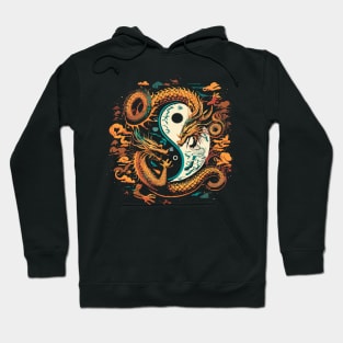 Chinese Year of the Dragon - Yin and Yang Design Hoodie